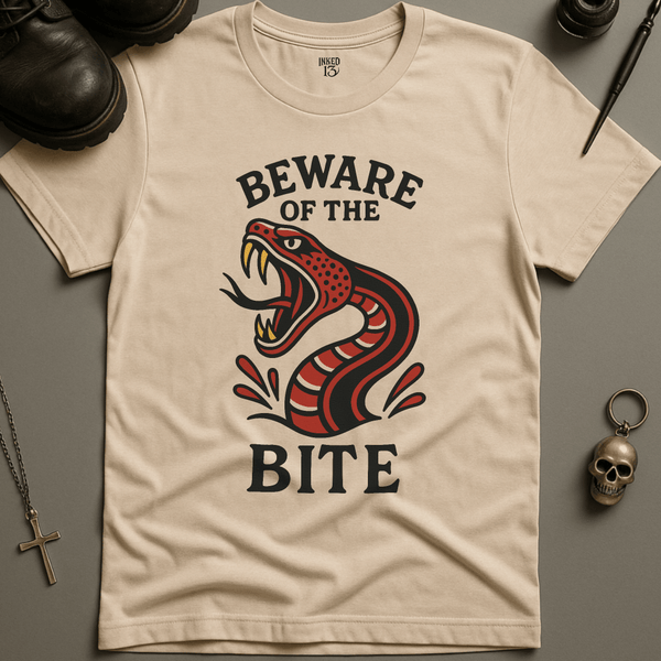 Printify T-Shirt Natural / S Beware Of The Bite T-Shirt
