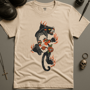 T-Shirt Natural / S Panther Woman Tattoo T-Shirt