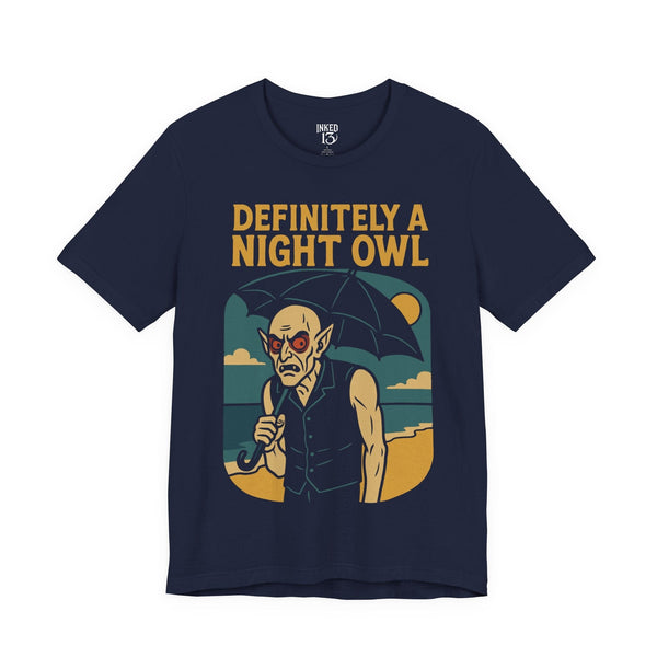 Printify T-Shirt Navy / S Definitely A Night Owl T-Shirt