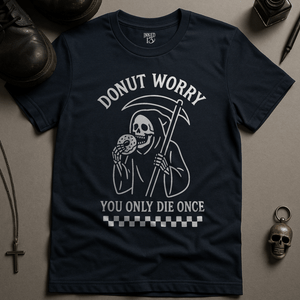 Printify T-Shirt Navy / S Donut Worry T-Shirt