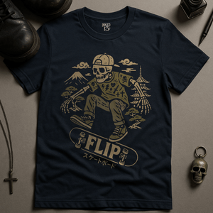 T-Shirt Navy / S Flip Skateboard T-Shirt
