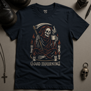 Printify T-Shirt Navy / S Good Mourning T-Shirt