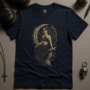 Printify T-Shirt Navy / S Gothic Mermaid T-Shirt