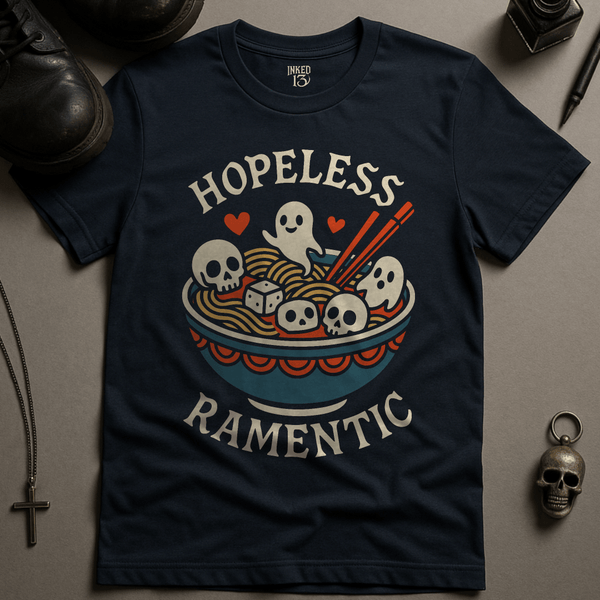 Printify T-Shirt Navy / S Hopeless Ramantic T-Shirt