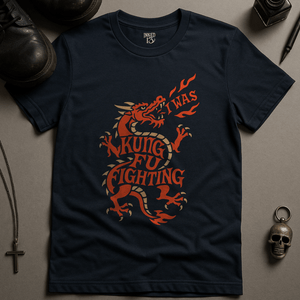 Printify T-Shirt Navy / S Kung Fu Fighting T-Shirt