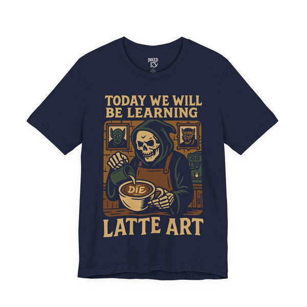Printify T-Shirt Navy / S Latte Art T-Shirt