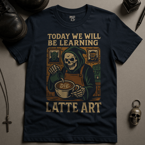 Printify T-Shirt Navy / S Latte Art T-Shirt