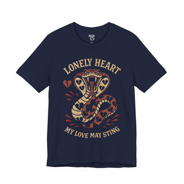 Printify T-Shirt Navy / S Lonely Heart T-Shirt
