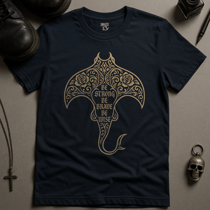 Printify T-Shirt Navy / S Māori Manta Ray T-Shirt