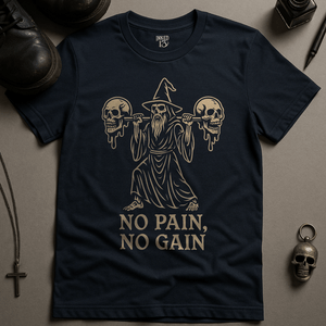 Printify T-Shirt Navy / S No Pain No Gain T-Shirt
