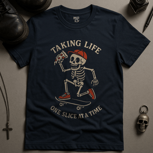 Printify T-Shirt Navy / S One Slice At A Time T-Shirt