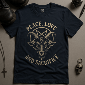 T-Shirt Navy / S Peace Love and Sacrifice T-Shirt