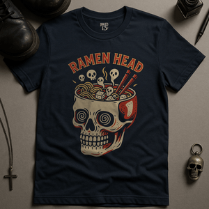 Printify T-Shirt Navy / S Ramen Head T-Shirt