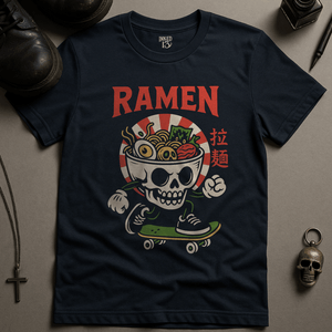 Printify T-Shirt Navy / S Ramen Skater T-Shirt
