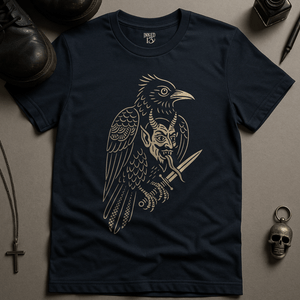 Printify T-Shirt Navy / S Raven Devil T-Shirt