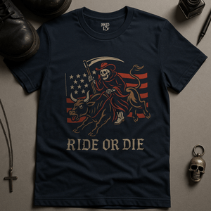 Printify T-Shirt Navy / S Ride Or Die T-Shirt