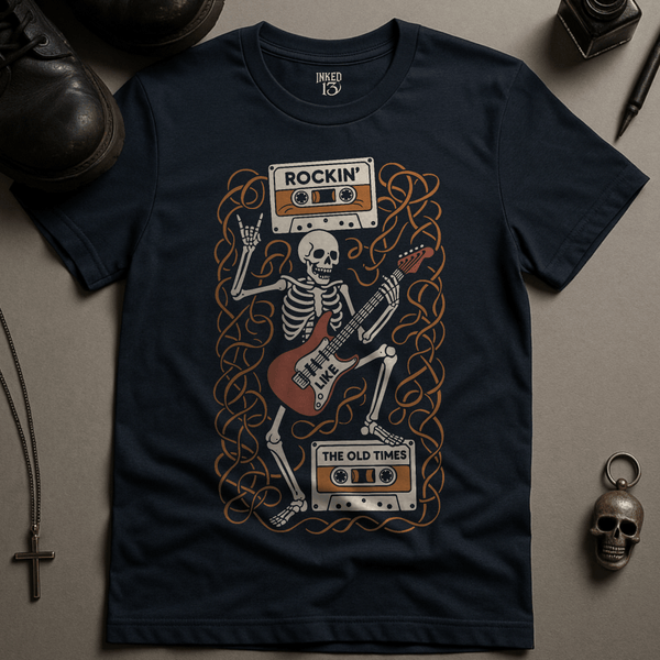 Printify T-Shirt Navy / S Rockin Like The Old Times T-Shirt