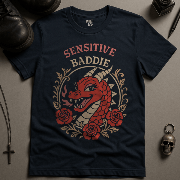 Printify T-Shirt Navy / S Sensitive Baddie T-Shirt
