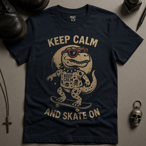 T-Shirt Navy / S Skate On T-Rex T-Shirt