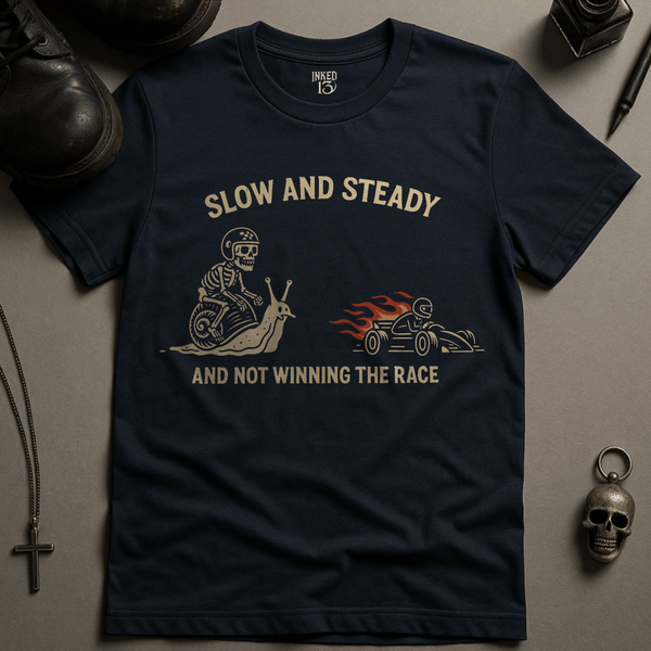 Printify T-Shirt Navy / S Slow and Steady T-Shirt