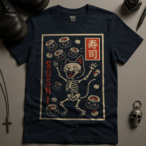 Printify T-Shirt Navy / S Sushi Celebration T-Shirt