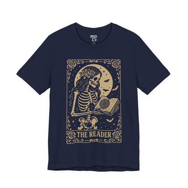 Printify T-Shirt Navy / S The Reader T-Shirt