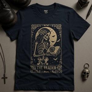 Printify T-Shirt Navy / S The Reader T-Shirt