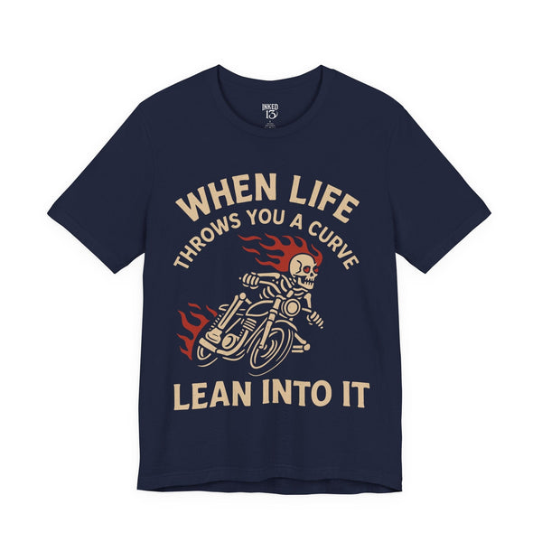 Printify T-Shirt Navy / S When Life Throws You A Curve T-Shirt