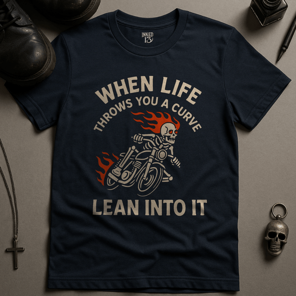 Printify T-Shirt Navy / S When Life Throws You A Curve T-Shirt