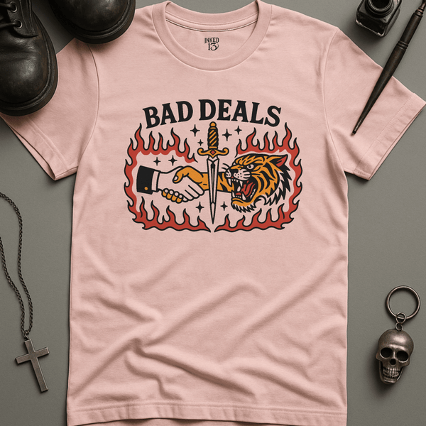 Printify T-Shirt Soft Pink / S Bad Deals Tiger T-Shirt