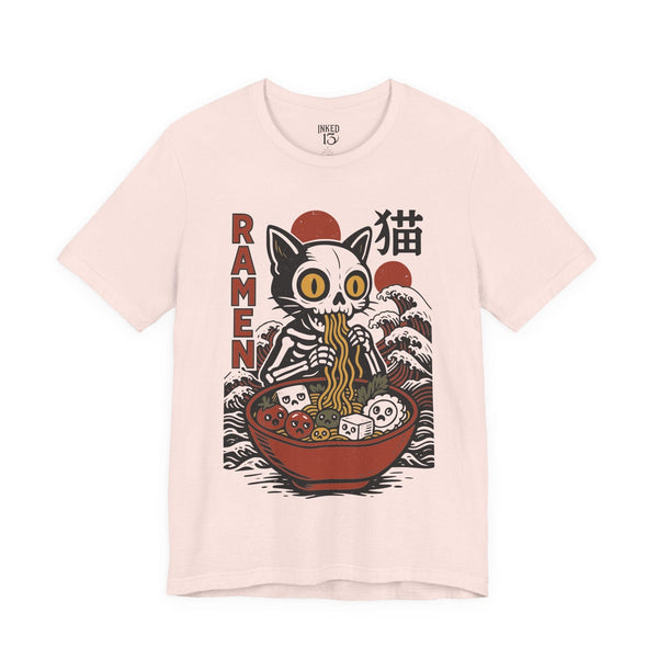 Printify T-Shirt Soft Pink / S Cat Ramen T-Shirt