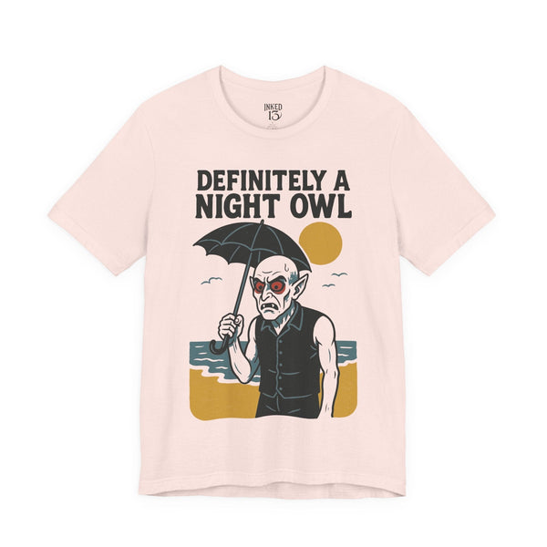 Printify T-Shirt Soft Pink / S Definitely A Night Owl T-Shirt