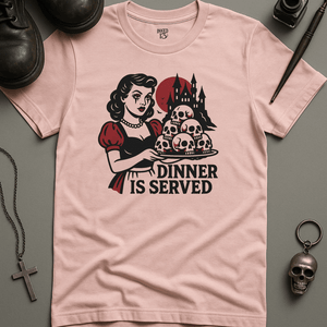 Printify T-Shirt Soft Pink / S Dinner Is Served T-Shirt