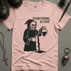 Printify T-Shirt Soft Pink / S Everything Is Fine T-Shirt