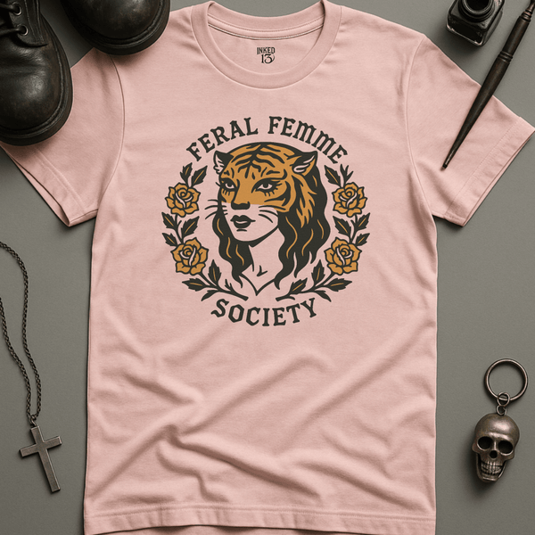 Printify T-Shirt Soft Pink / S Feral Femme T-Shirt