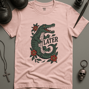 Printify T-Shirt Soft Pink / S Later Aligator T-Shirt