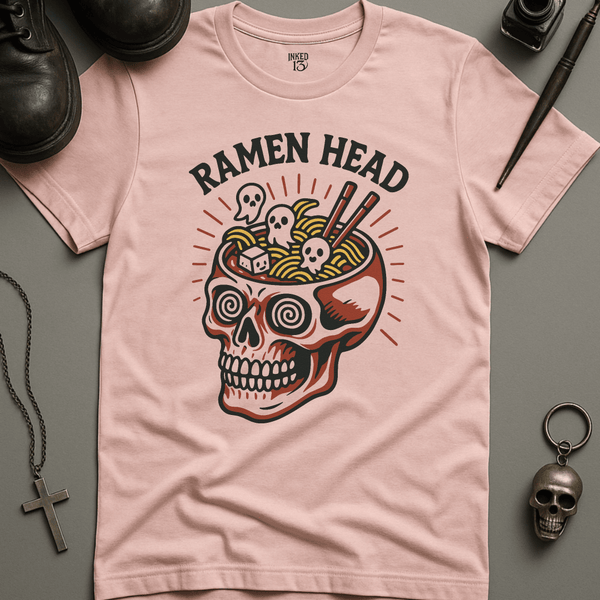 Printify T-Shirt Soft Pink / S Ramen Head T-Shirt