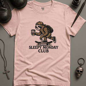 Printify T-Shirt Soft Pink / S Sleepy Monday Club T-Shirt