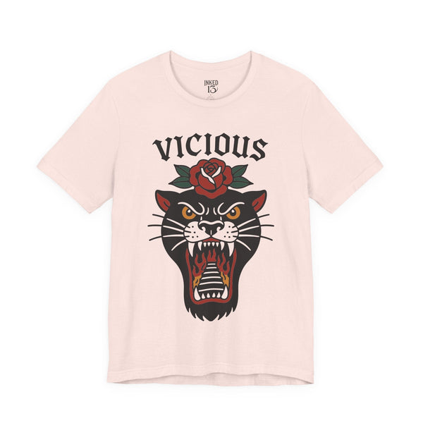 Printify T-Shirt Soft Pink / S Vicious Panther T-Shirt