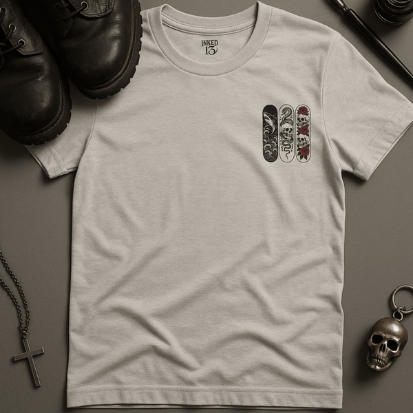 Printify T-Shirt Tattoo Skateboard T-Shirt