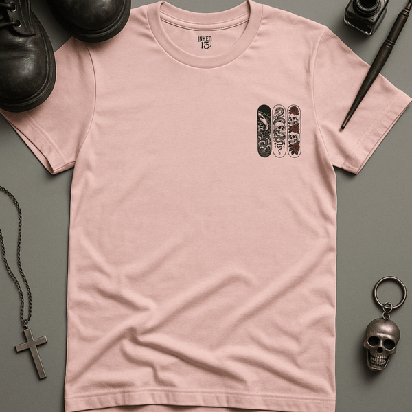 Printify T-Shirt Tattoo Skateboard T-Shirt