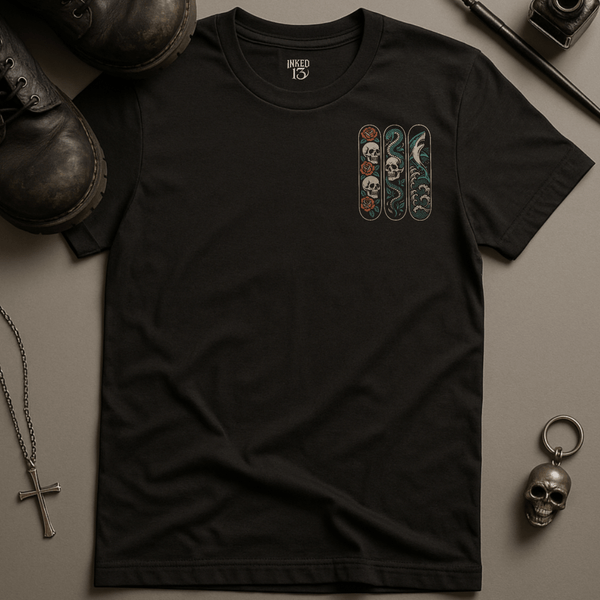 Printify T-Shirt Tattoo Skateboard T-Shirt