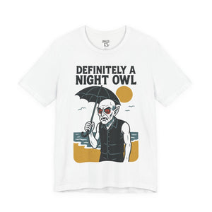 Printify T-Shirt White / S Definitely A Night Owl T-Shirt