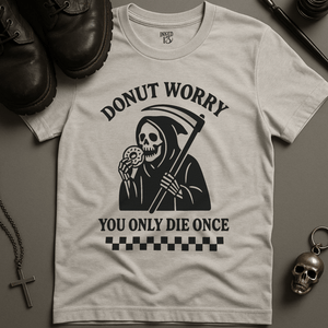 Printify T-Shirt White / S Donut Worry T-Shirt