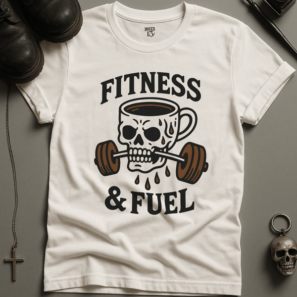 Printify T-Shirt White / S Fitness and Fuel T-Shirt