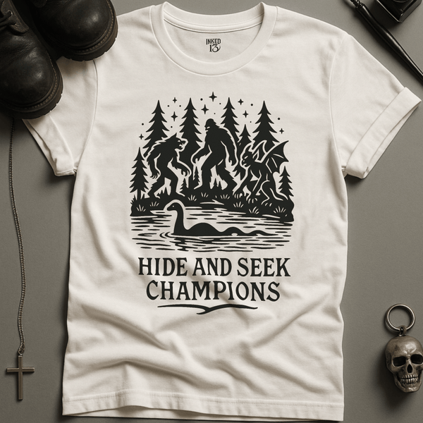 Printify T-Shirt White / S Hide and Seek Champions T-Shirt