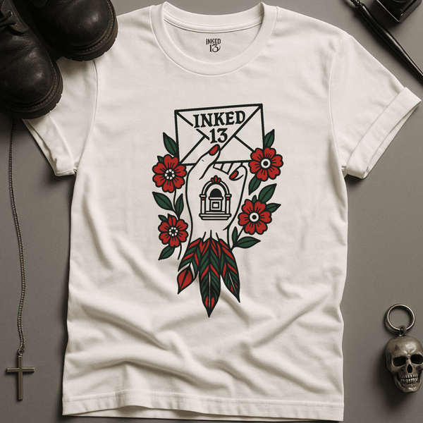 Printify T-Shirt White / S Inked 13 Mail Hand T-Shirt