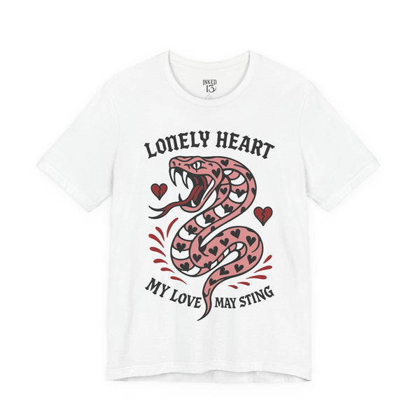 Printify T-Shirt White / S Lonely Heart T-Shirt