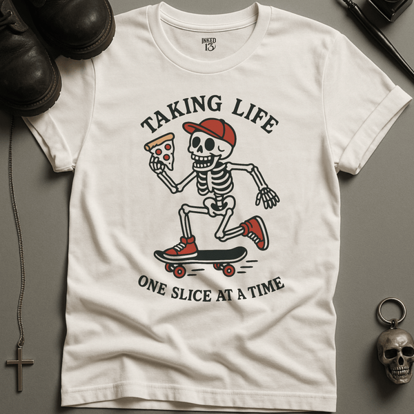Printify T-Shirt White / S One Slice At A Time T-Shirt