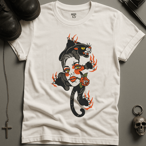 T-Shirt White / S Panther Woman Tattoo T-Shirt